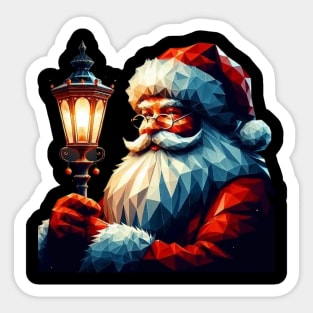 Christmas santa with light Sticker